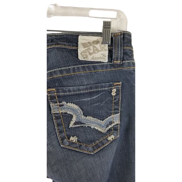 Big Star Buckle Whiskering Distressing Maddie Bootcut Jean 27L - Picture 3 of 5